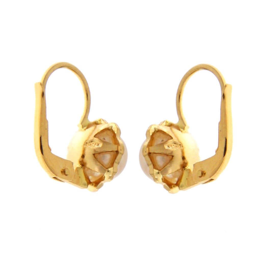 Orecchini a Monachella Fiore con Perle