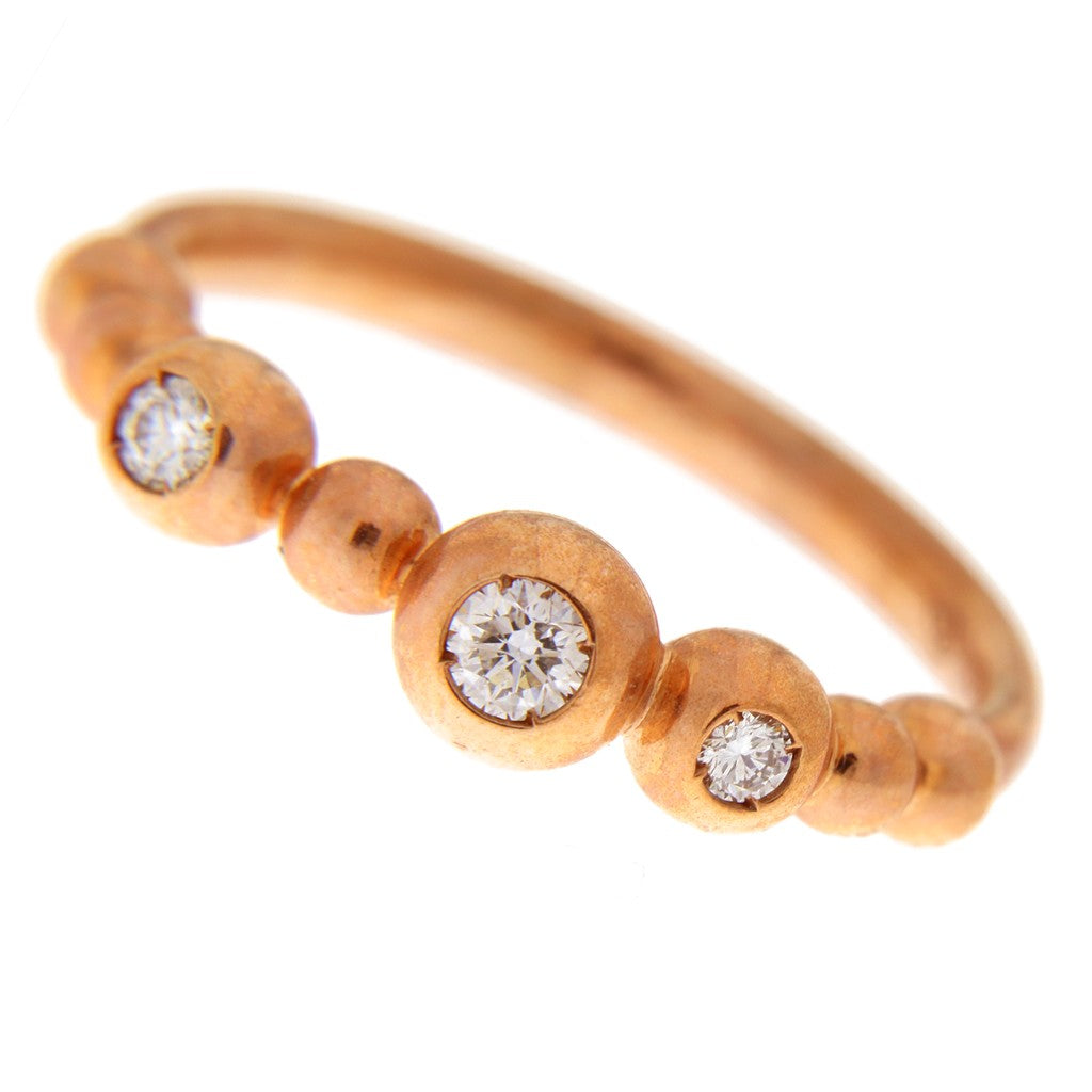 Dodo Anello con Sfere Alternate e Diamanti da 0.1 CT e 0.05 CT