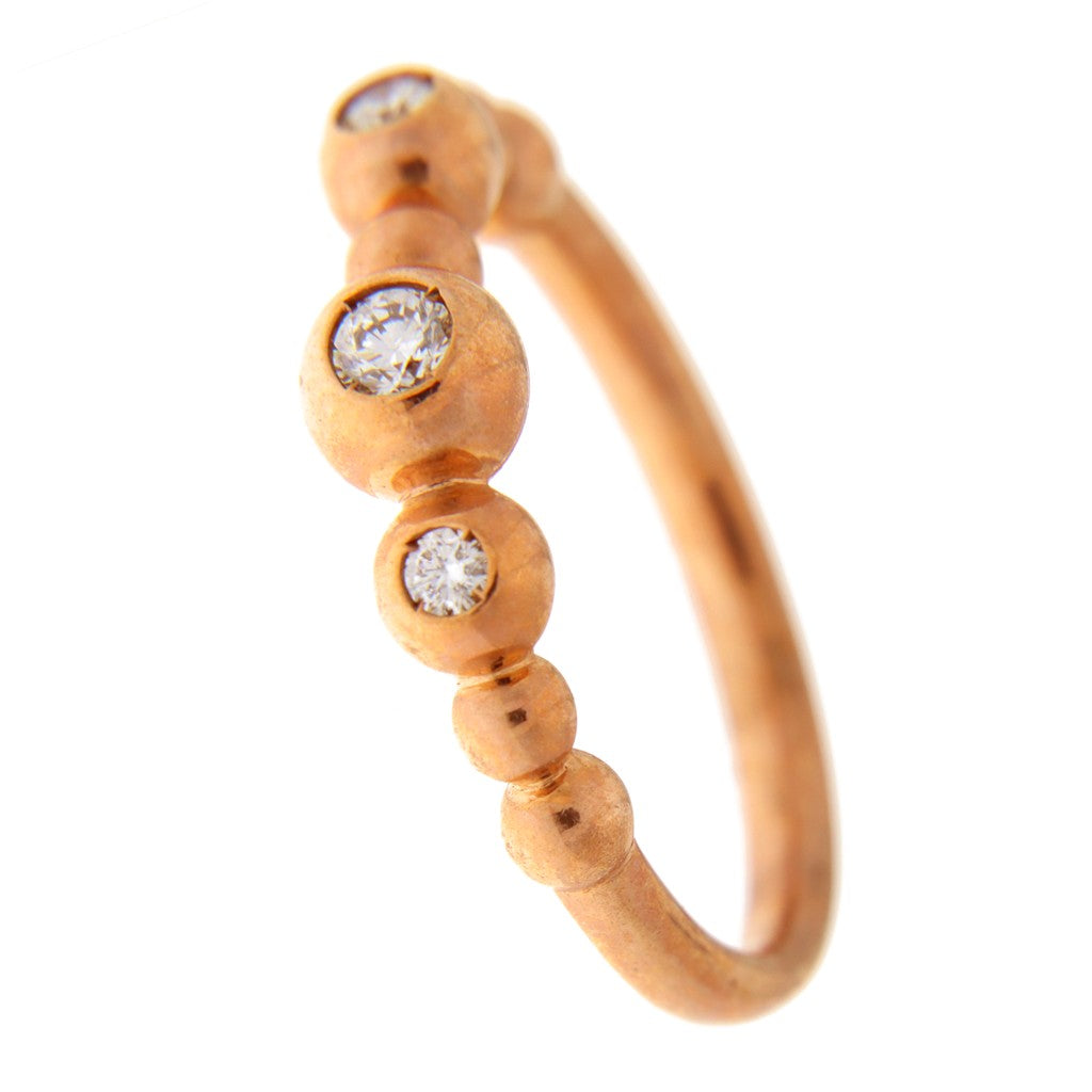 Dodo Anello con Sfere Alternate e Diamanti da 0.1 CT e 0.05 CT