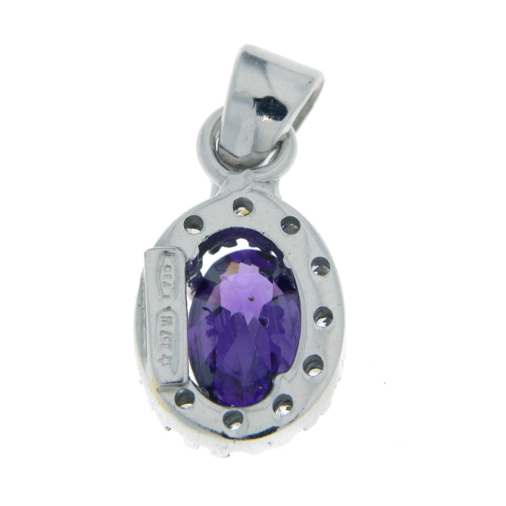 Ciondolo Ovale Pietra Viola
