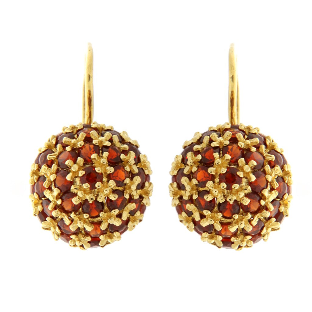 Orecchini a Sfera con Granati