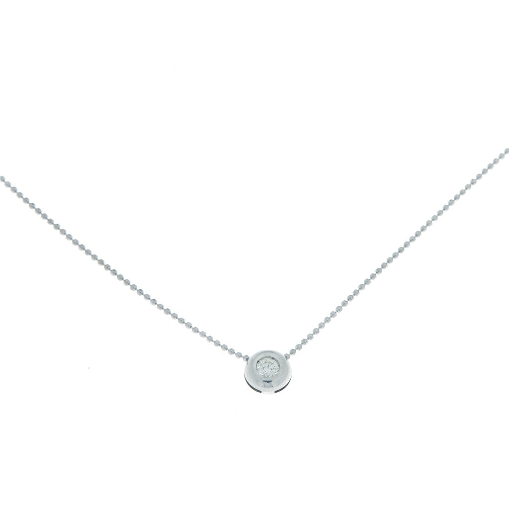 Collana Sfere con Diamante da 0.1 CT