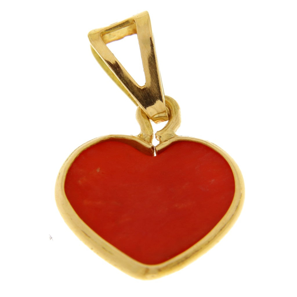 Ciondolo Cuore con Pietra Rossa