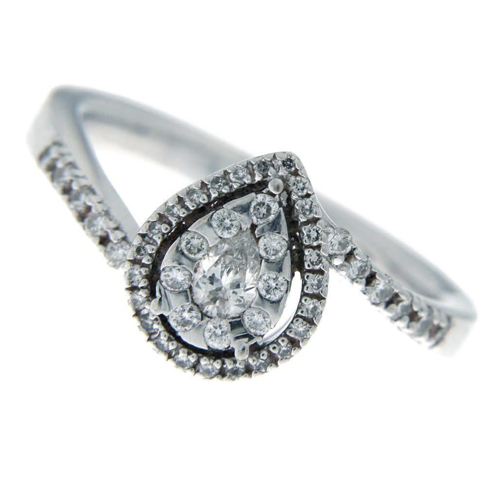 Anello a Goccia con Diamanti e Certificato (articolo NON in saldo)