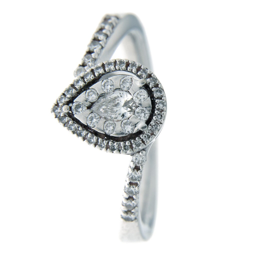 Anello a Goccia con Diamanti e Certificato (articolo NON in saldo)