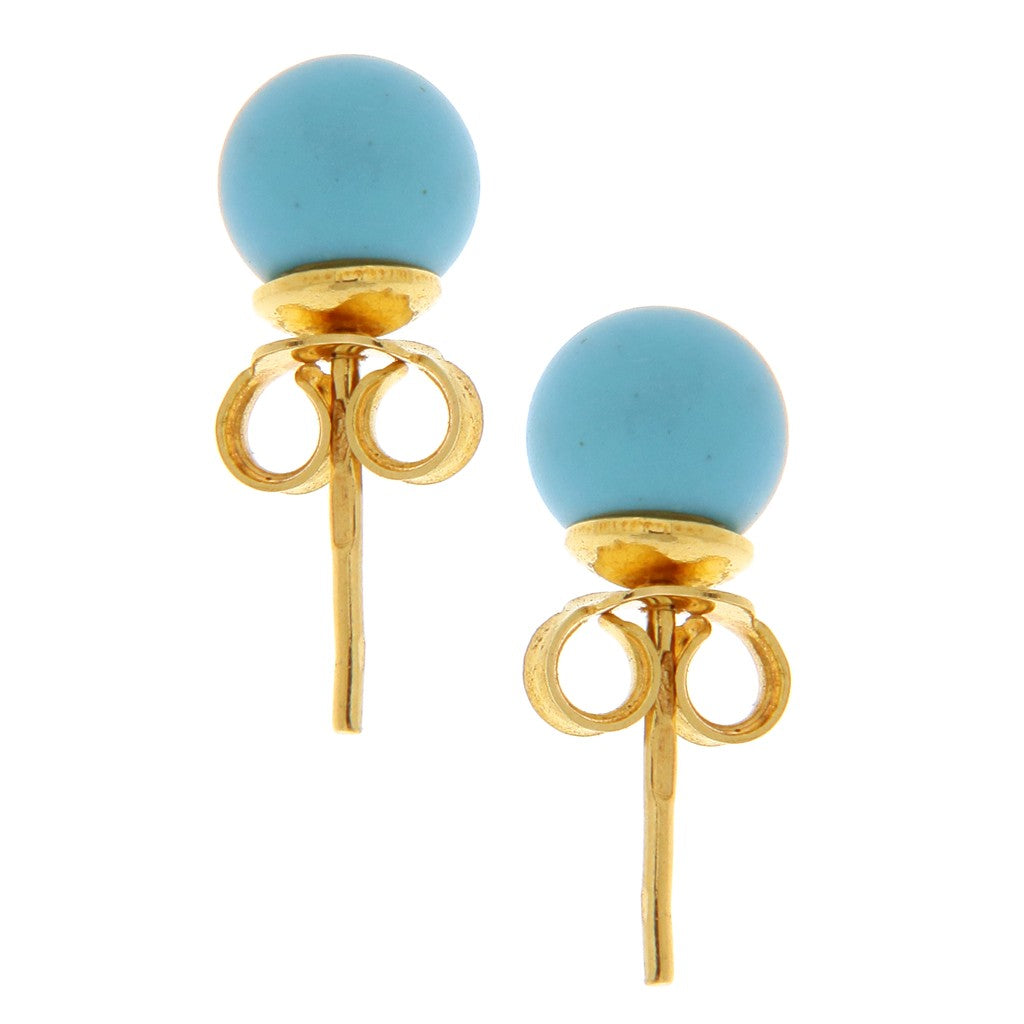 Orecchini a Sfera Turchese