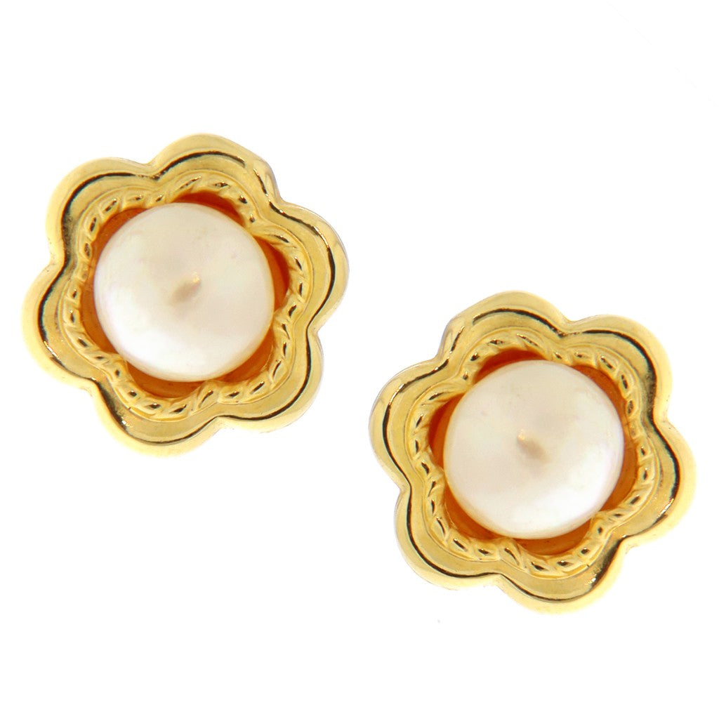 Orecchini Fiori con Perle