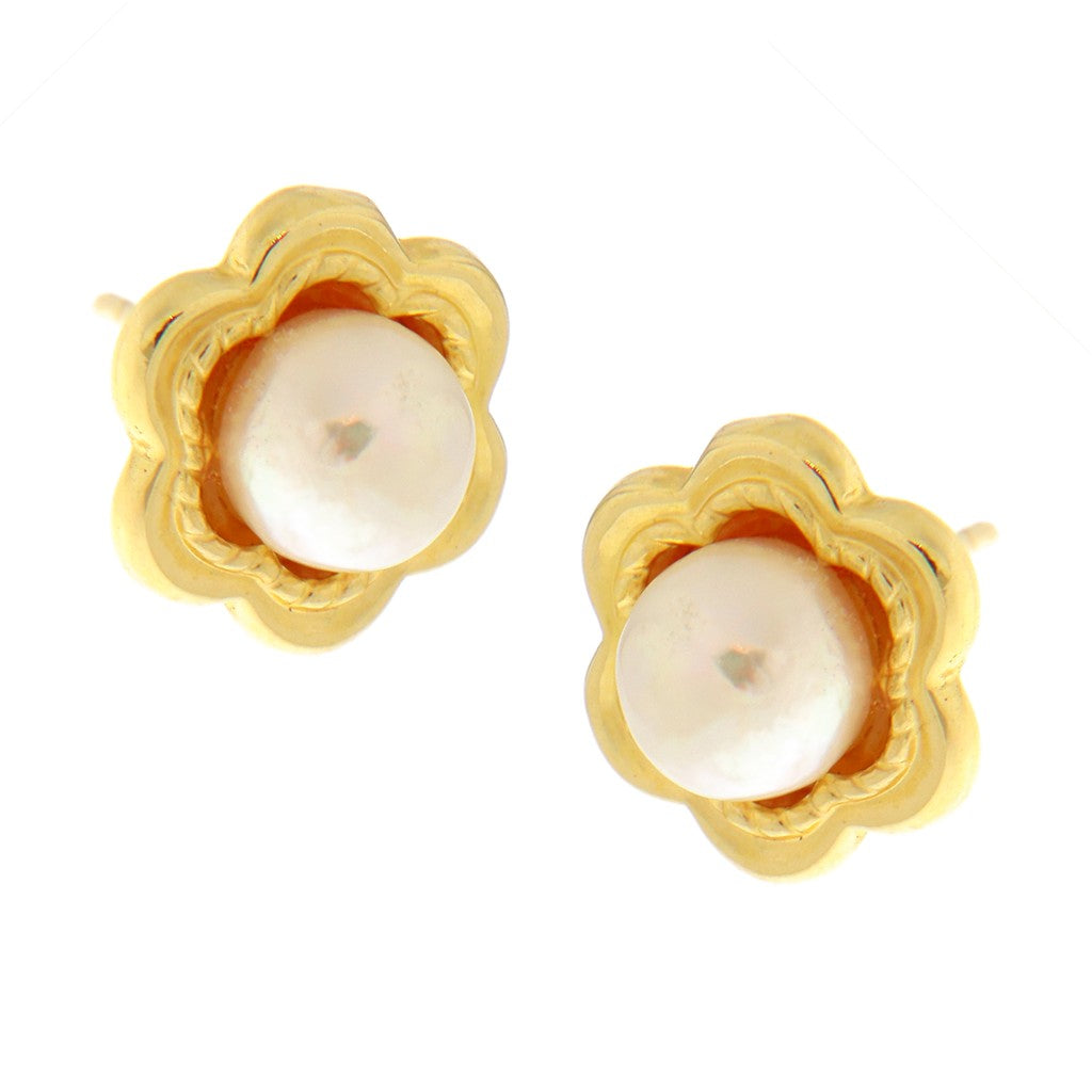 Orecchini Fiori con Perle