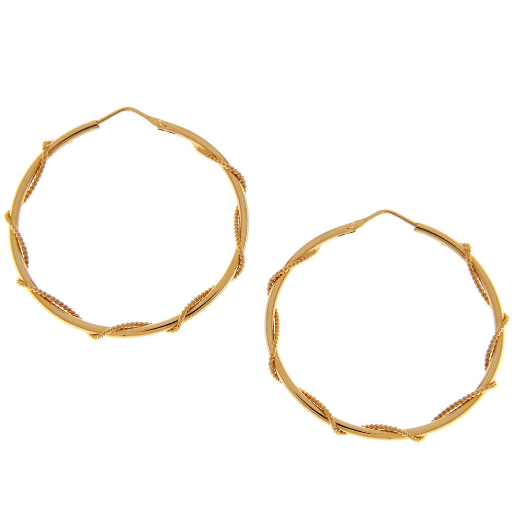 Orecchini a Cerchio con Corda