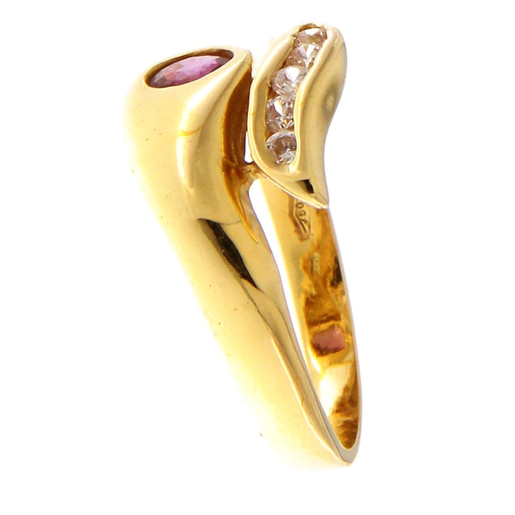 Anello Serpentina con Granato e Zirconi