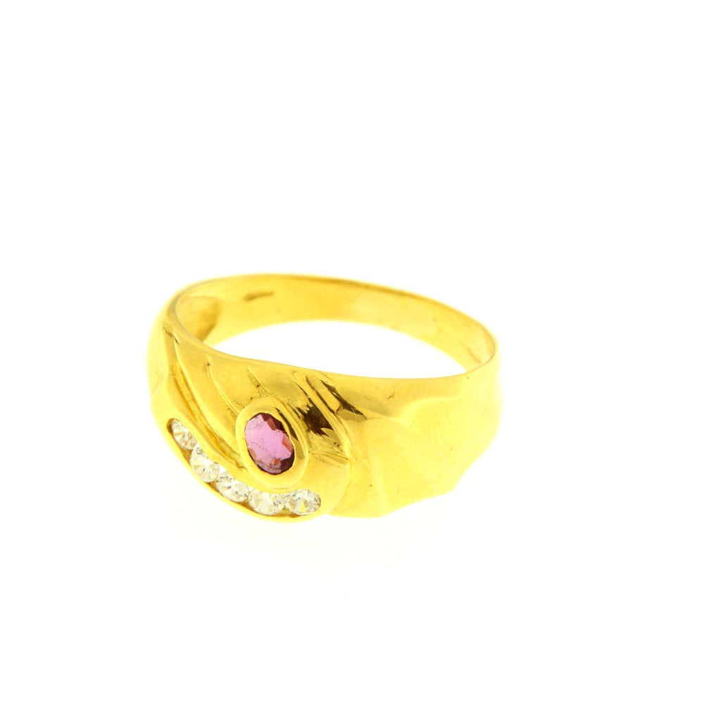 Anello Fascia Pietra Rosa