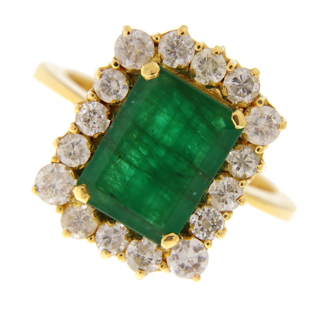 Anello Smeraldo da 2.75 CT e Diamanti (articolo NON in saldo)