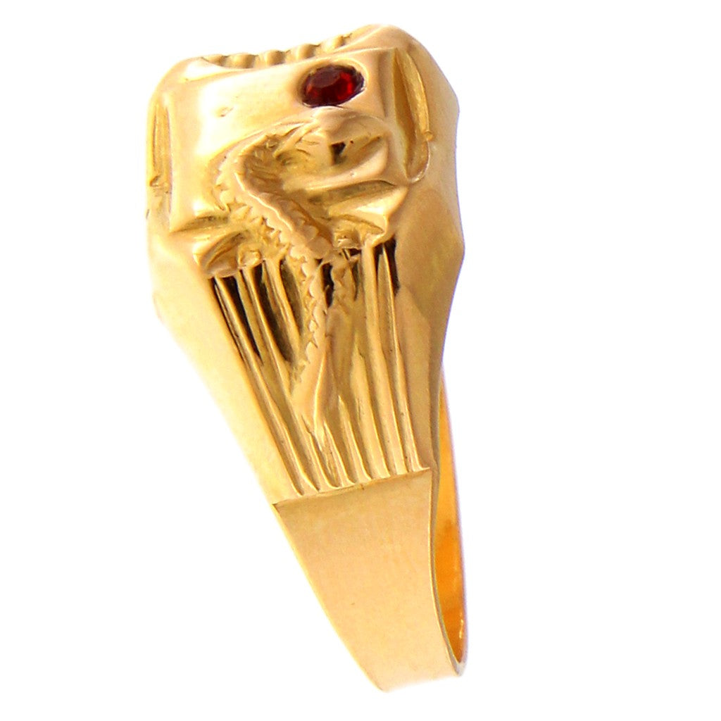 Anello Sigillo Serpente