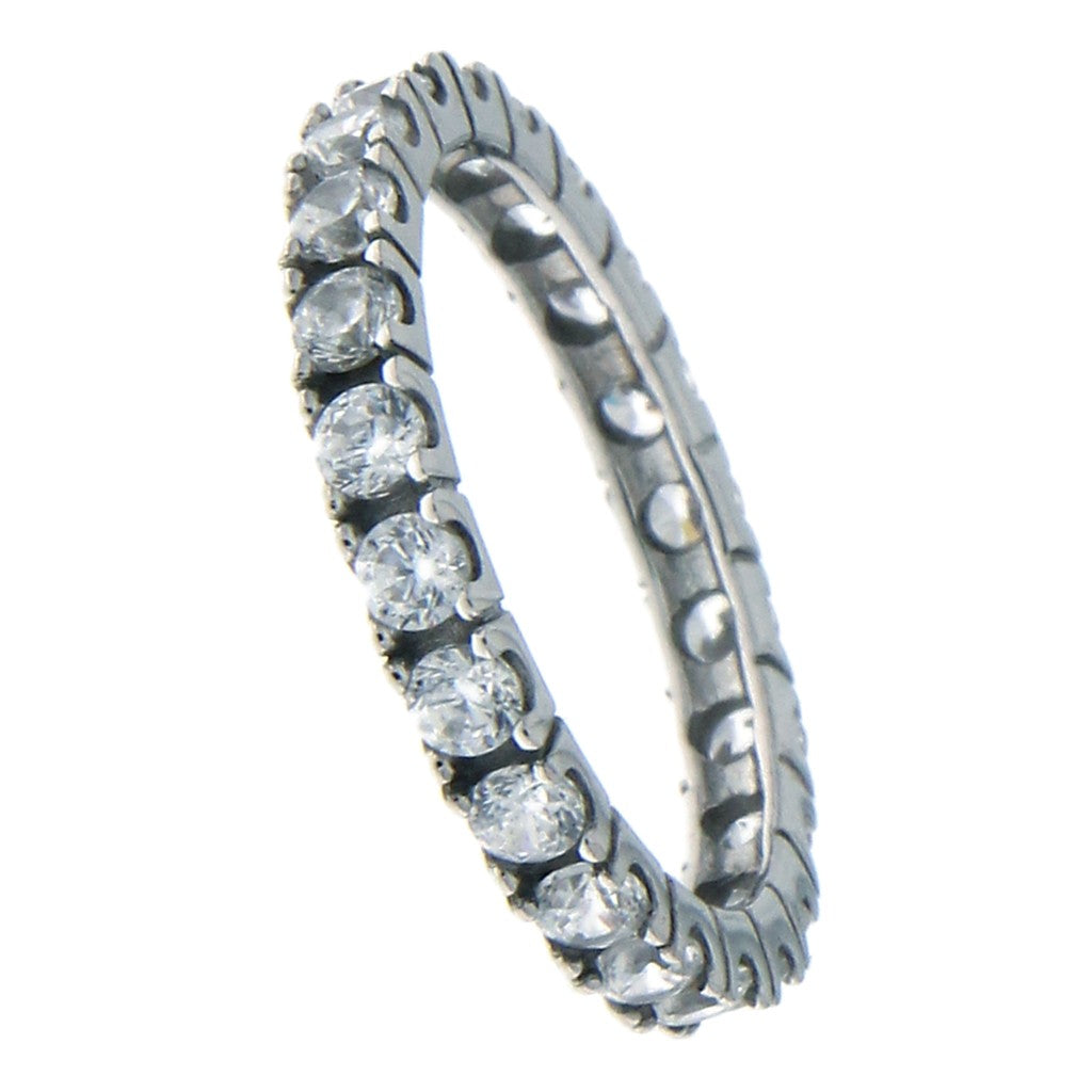 Anello Veretta con Zirconi