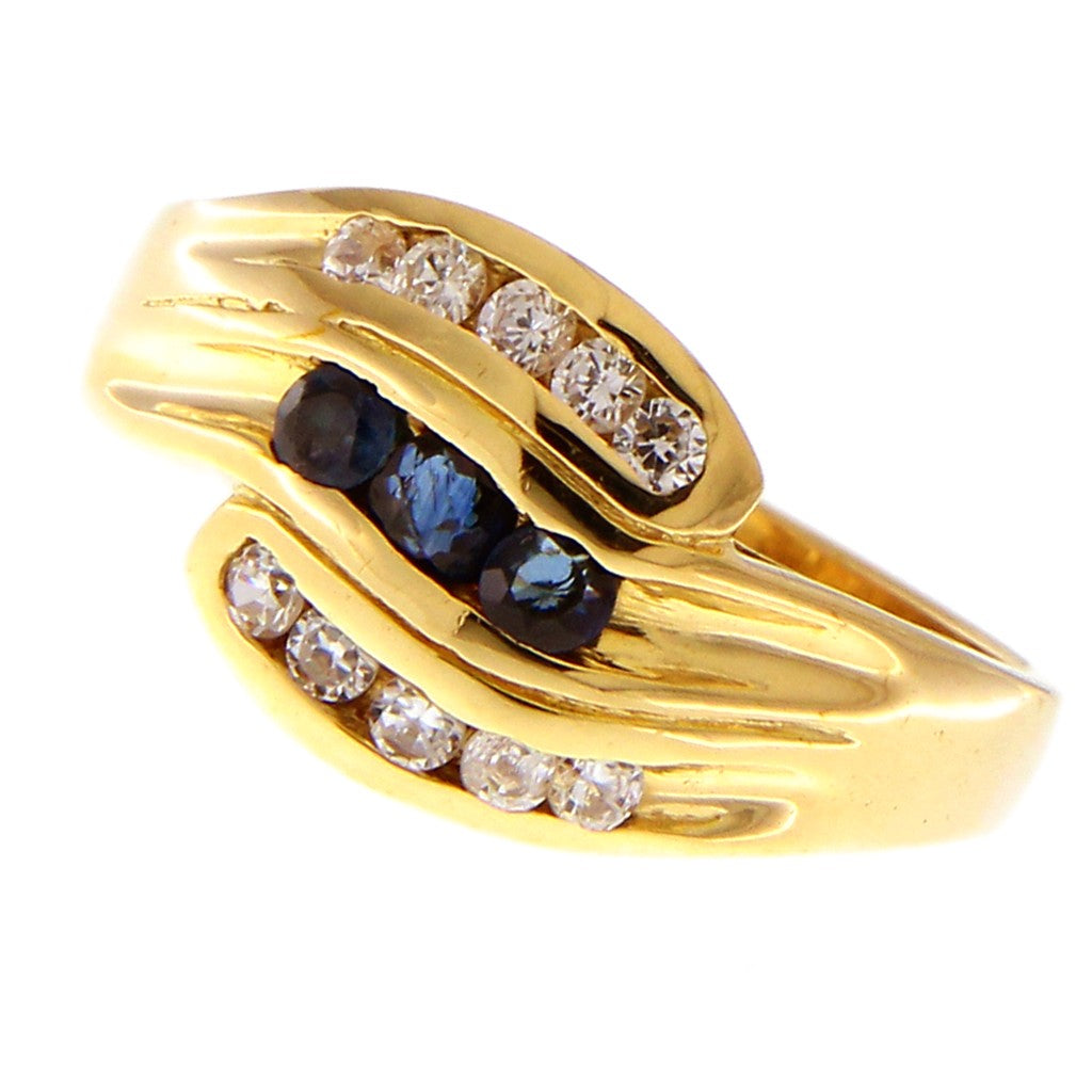 Anello con Zirconi e Zaffiri