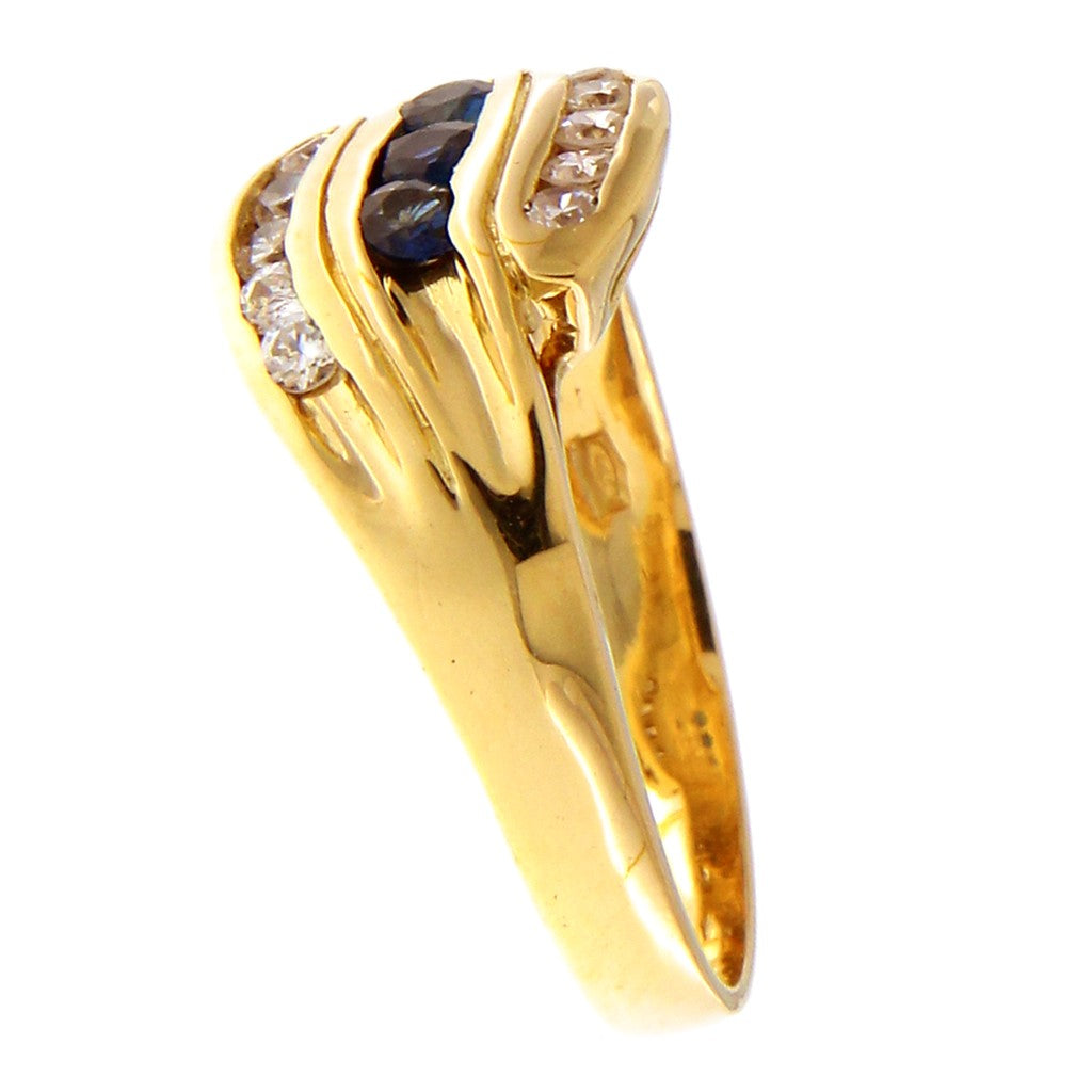 Anello con Zirconi e Zaffiri