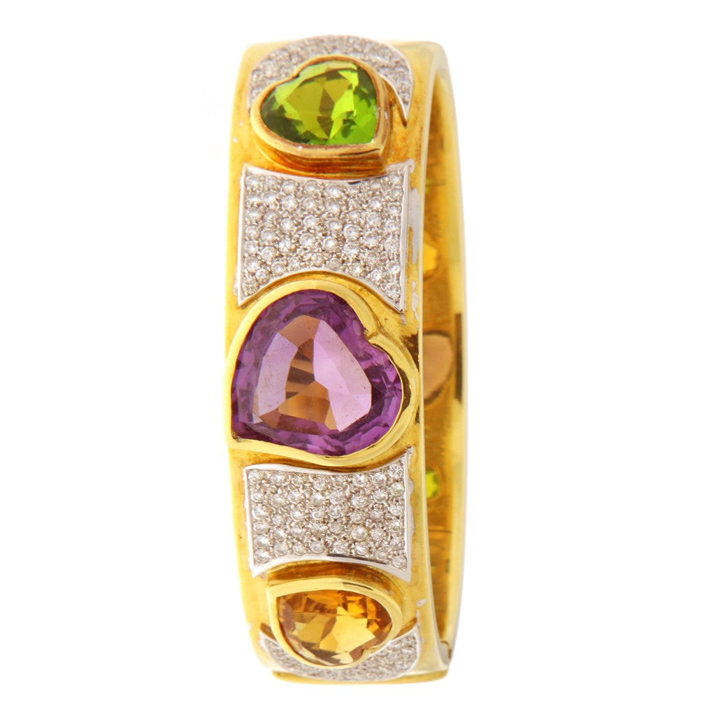 Bracciale con Diamantini e Quarzi Colorati (articolo NON in saldo)