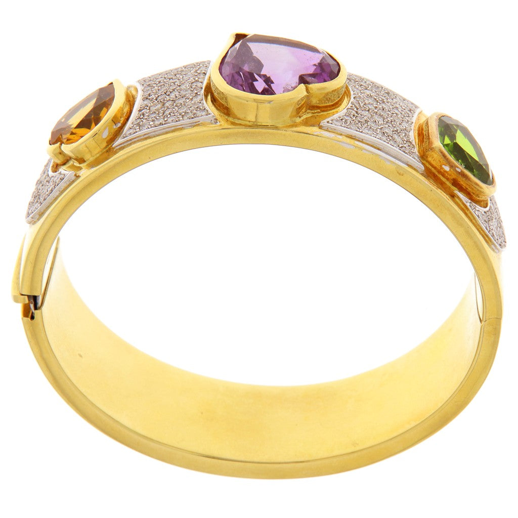 Bracciale con Diamantini e Quarzi Colorati (articolo NON in saldo)