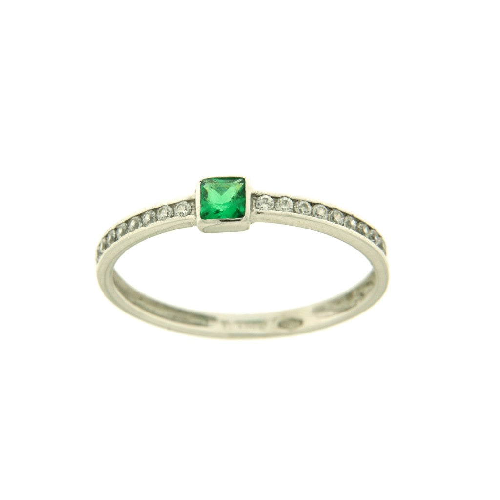 Anello Riviera con Pietra Verde