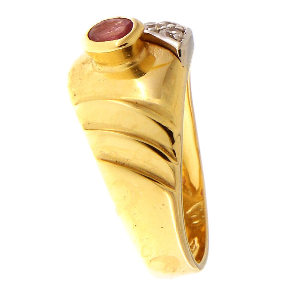 Anello Zirconi e Rubino