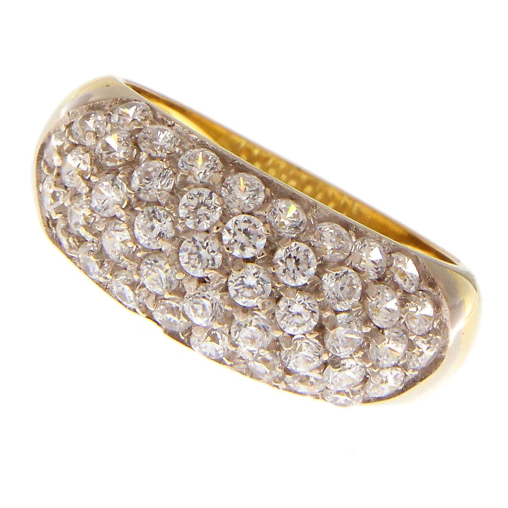Anello Pavè di Zirconi
