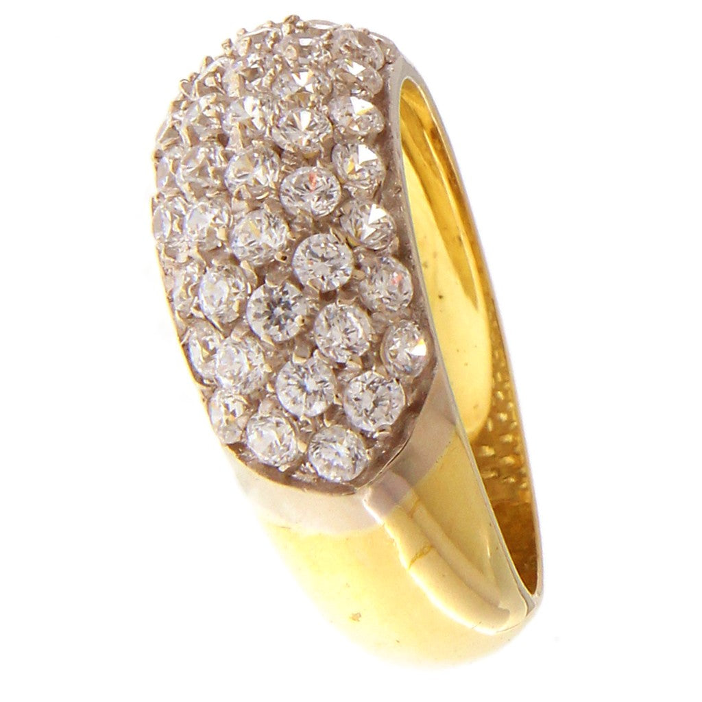 Anello Pavè di Zirconi