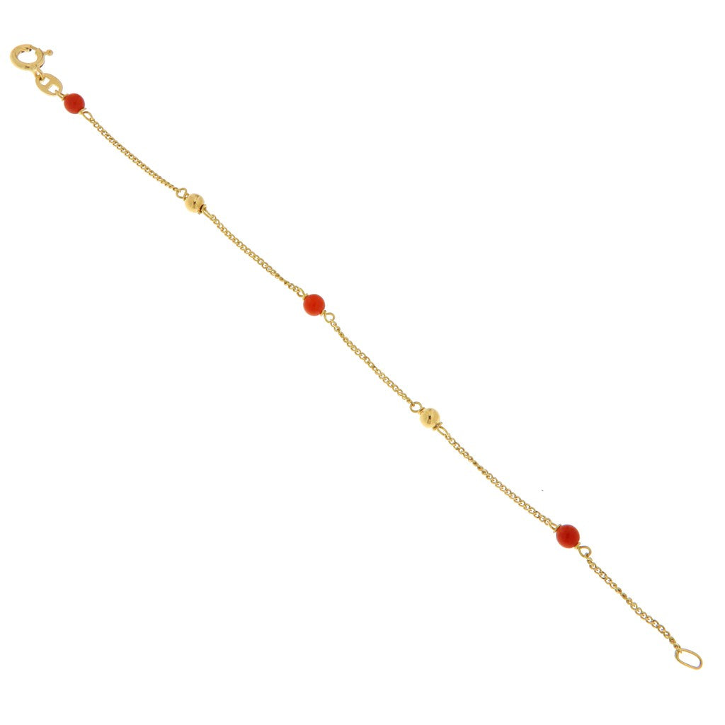 Bracciale Grumetta con Sfere Rosse