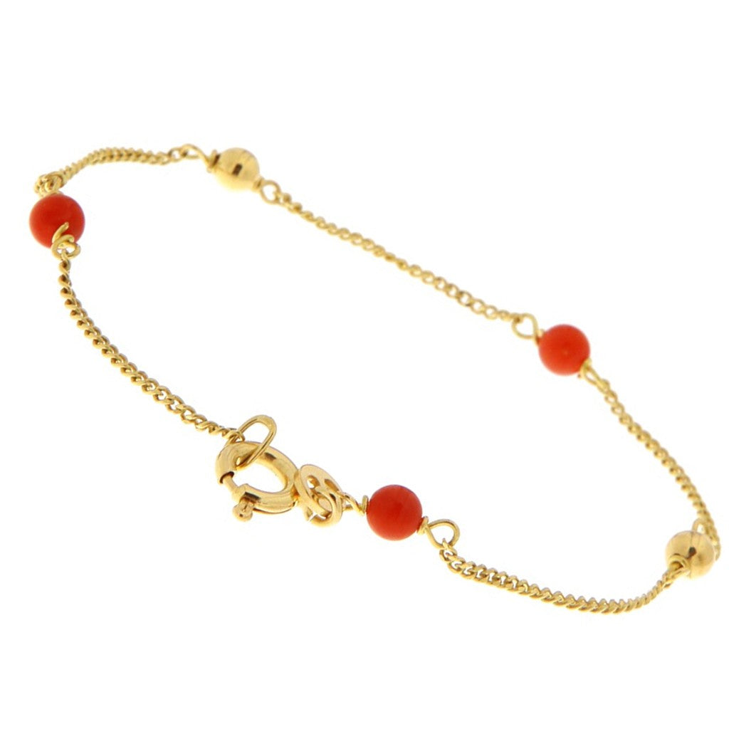Bracciale Grumetta con Sfere Rosse