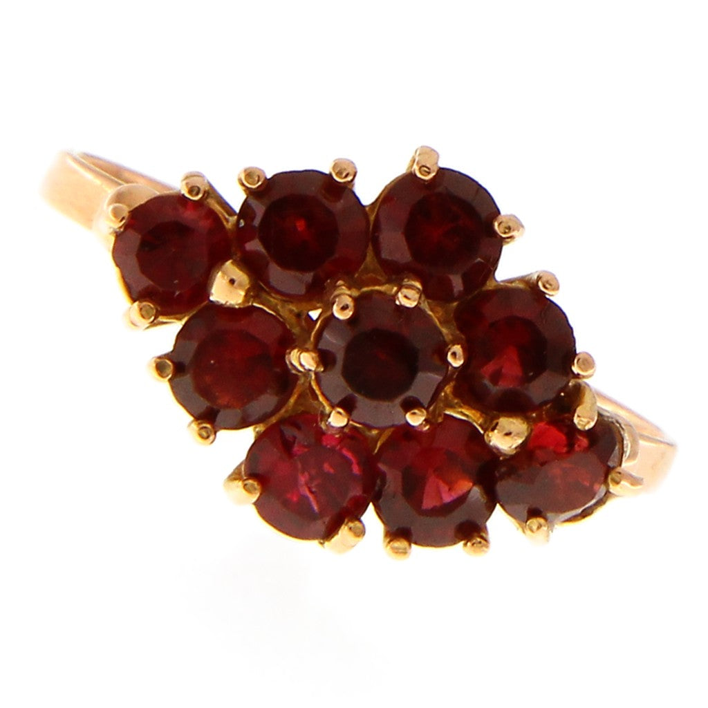 Anello Rombo con Granati