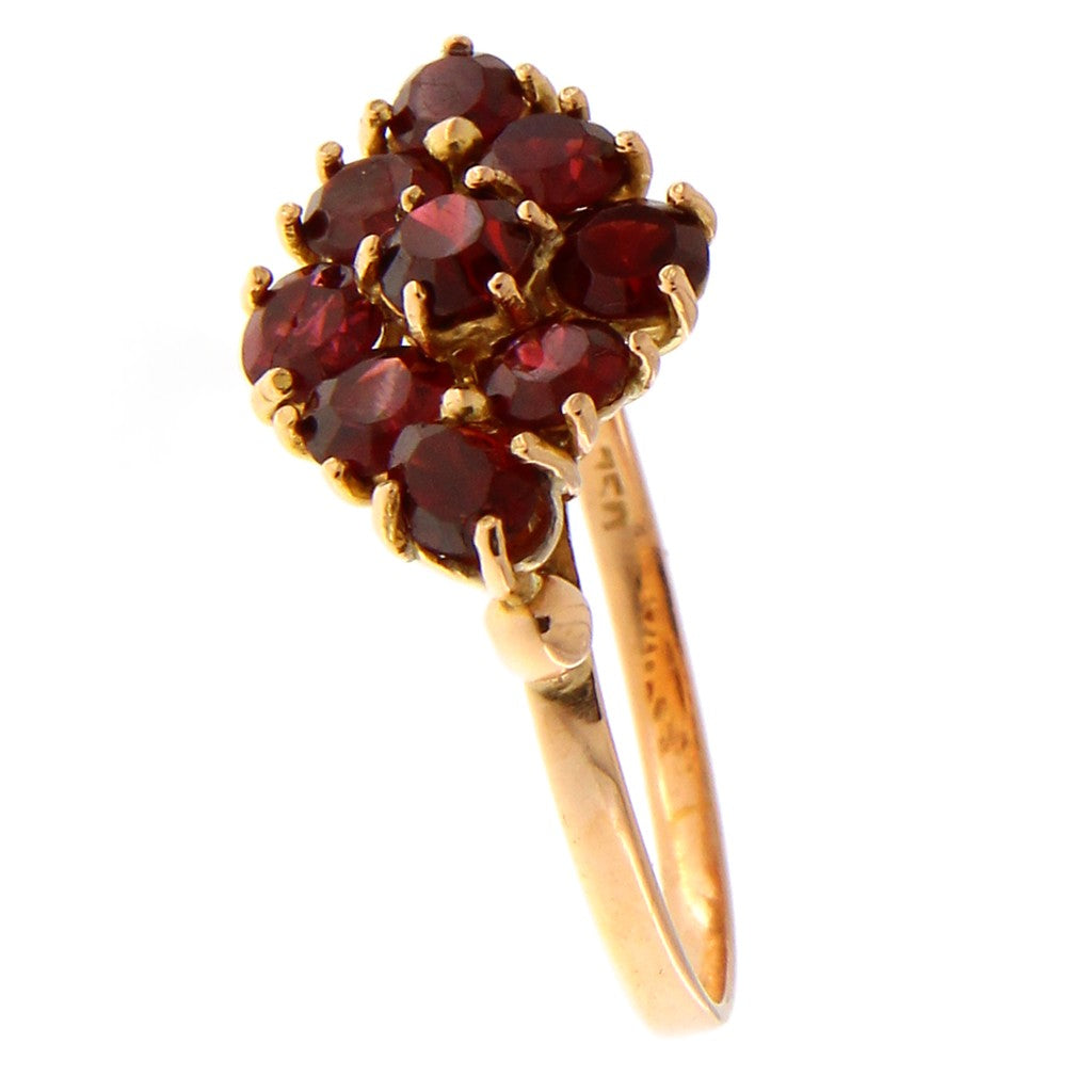 Anello Rombo con Granati