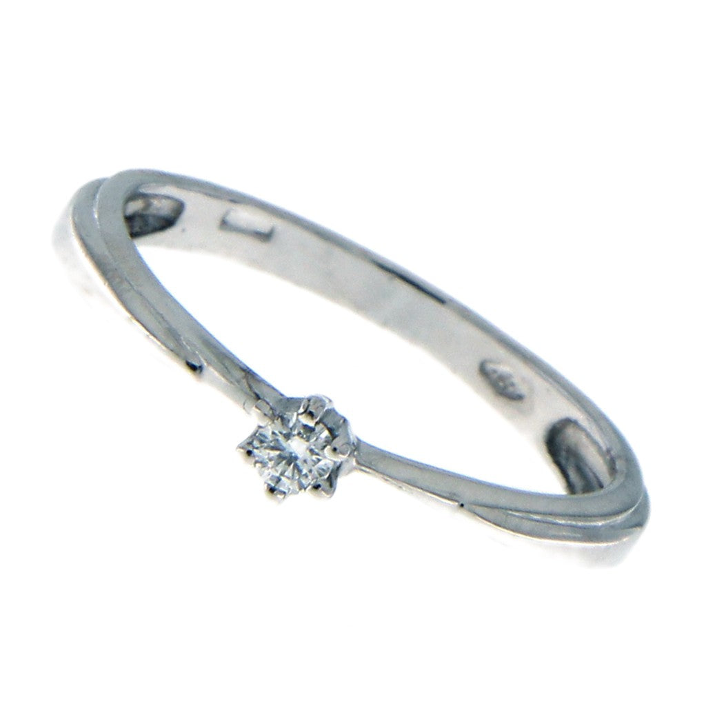 Anello Solitario Diamante da 0.08 CT