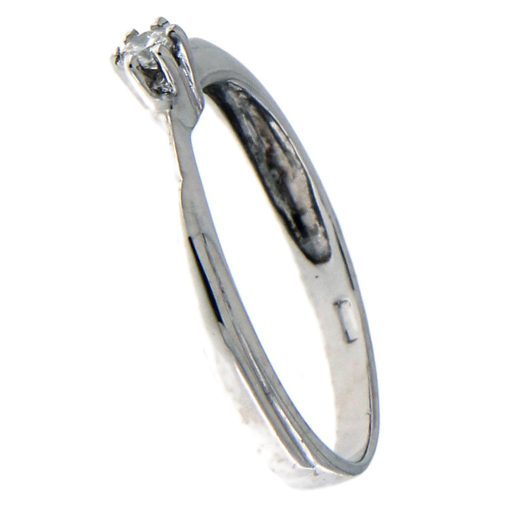 Anello Solitario Diamante da 0.08 CT