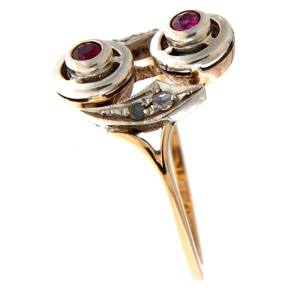 Anello Vintage con Diamanti da 0.02 CT e 0.05 CT
