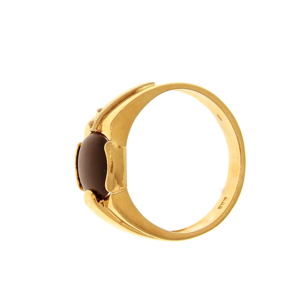 Anello Sigillo Pietra Nera