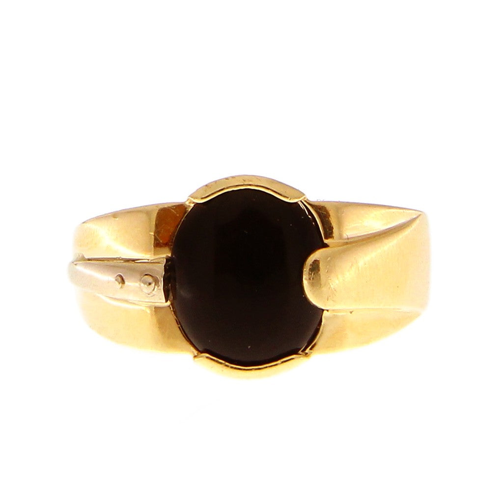 Anello Sigillo Pietra Nera