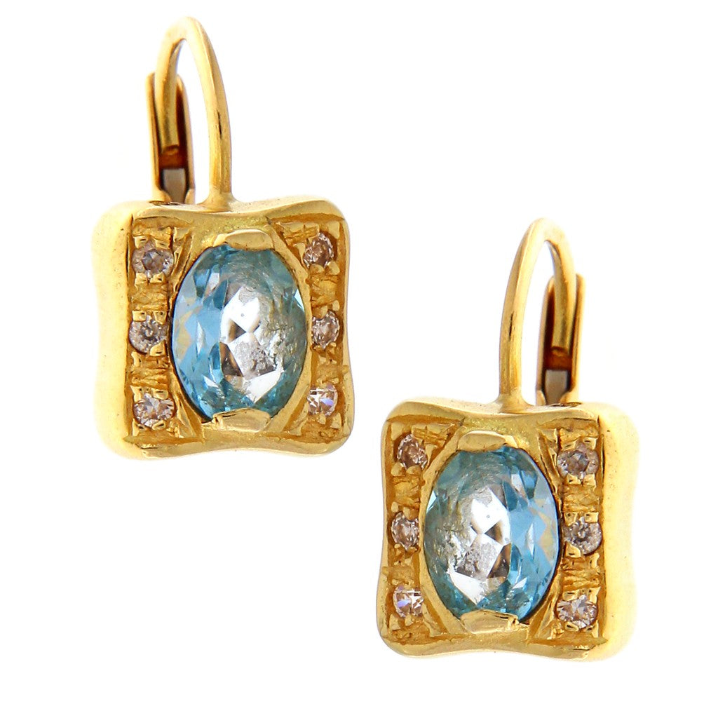 Orecchini con Pietra Celeste