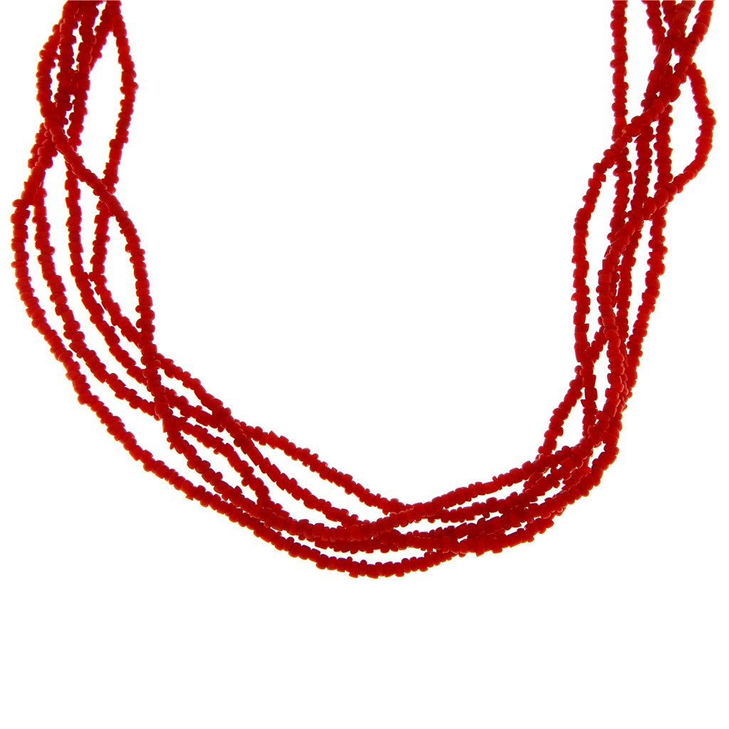 Collana Multi-filo Rossa