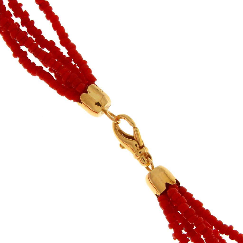 Collana Multi-filo Rossa
