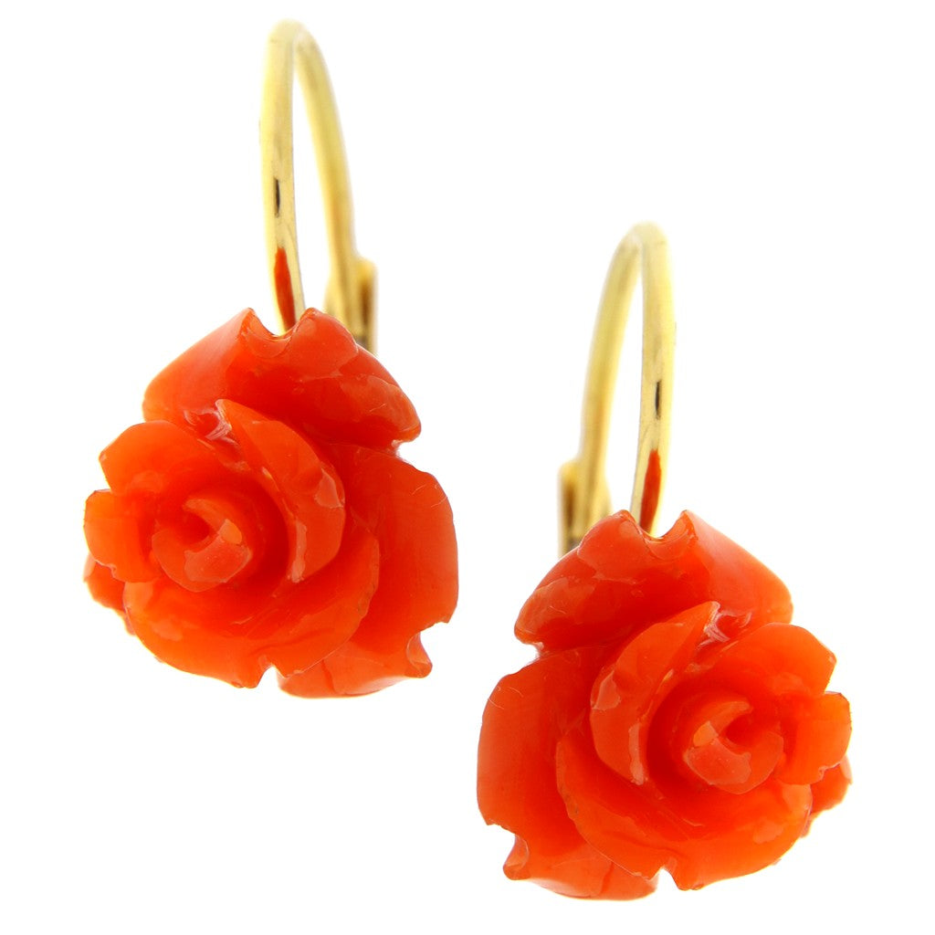 Orecchini a Rose Rosse