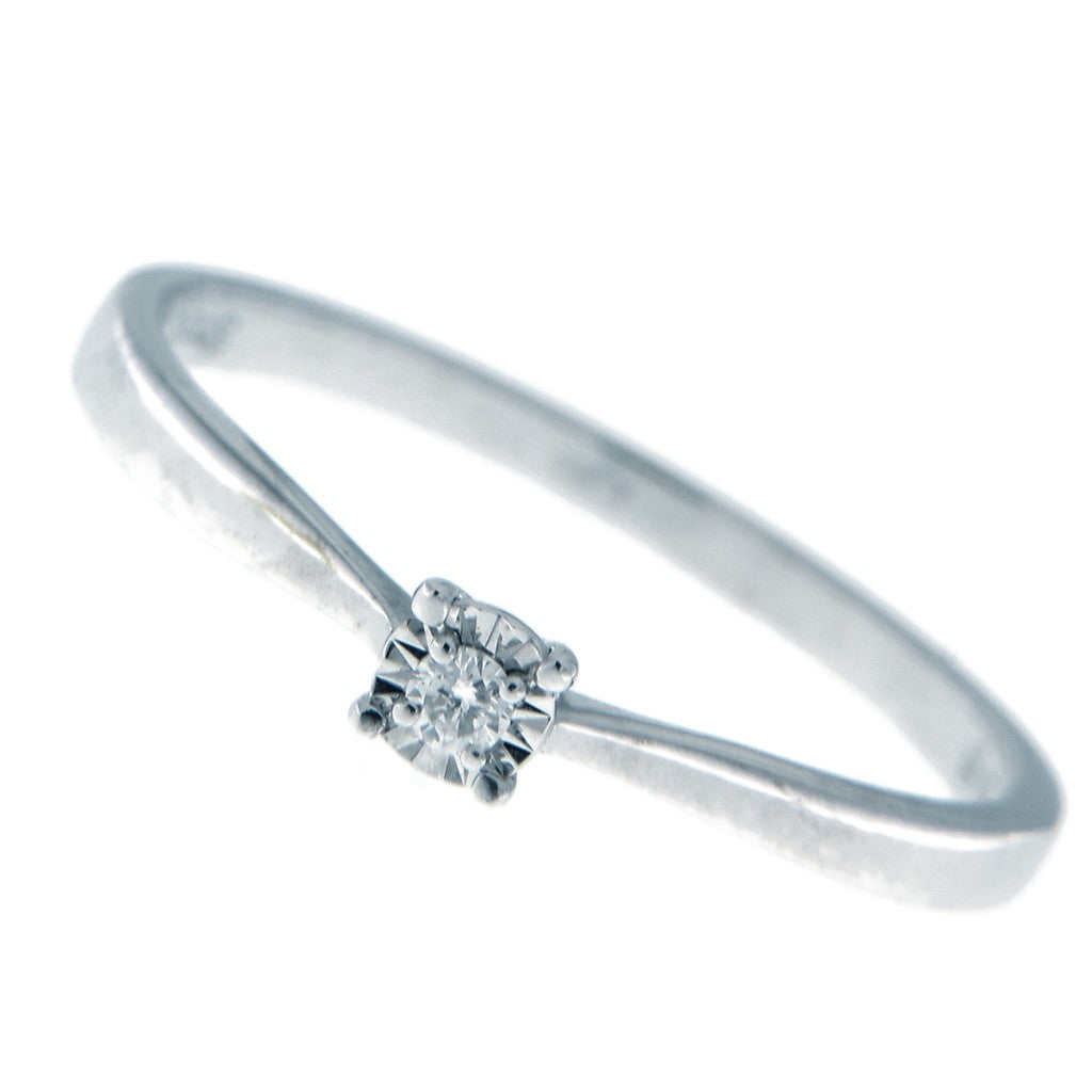 Anello Solitario con Diamante da 0.05 CT