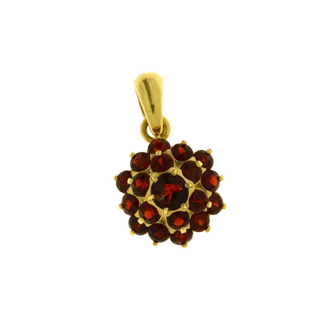 Ciondolo Fiore con Granati