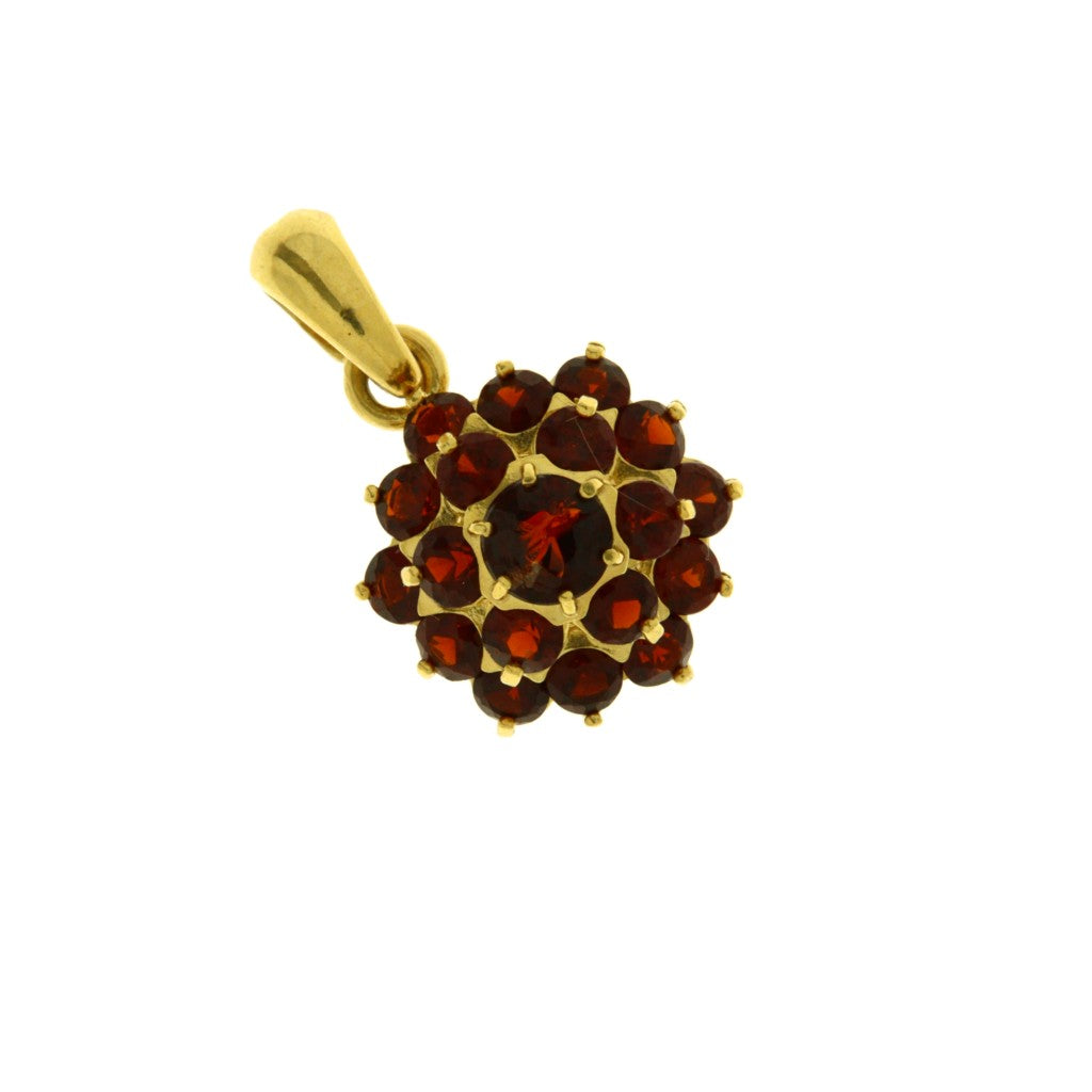 Ciondolo Fiore con Granati