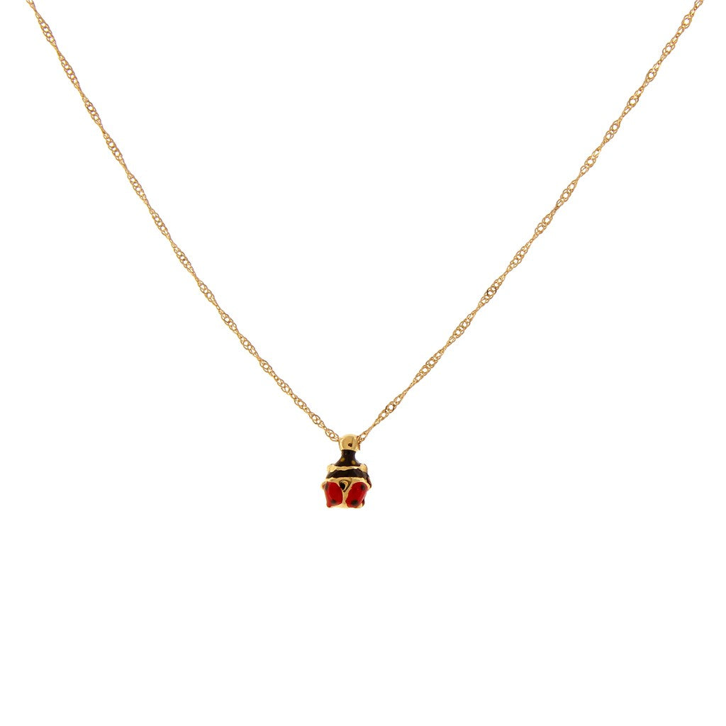 Collana Grumetta Arrotolata con Coccinella