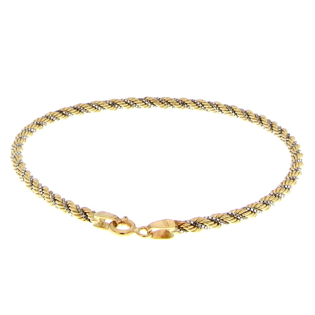 Bracciale Corda Torchon due ori