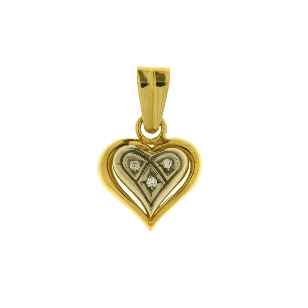 Ciondolo Cuore Bicolore