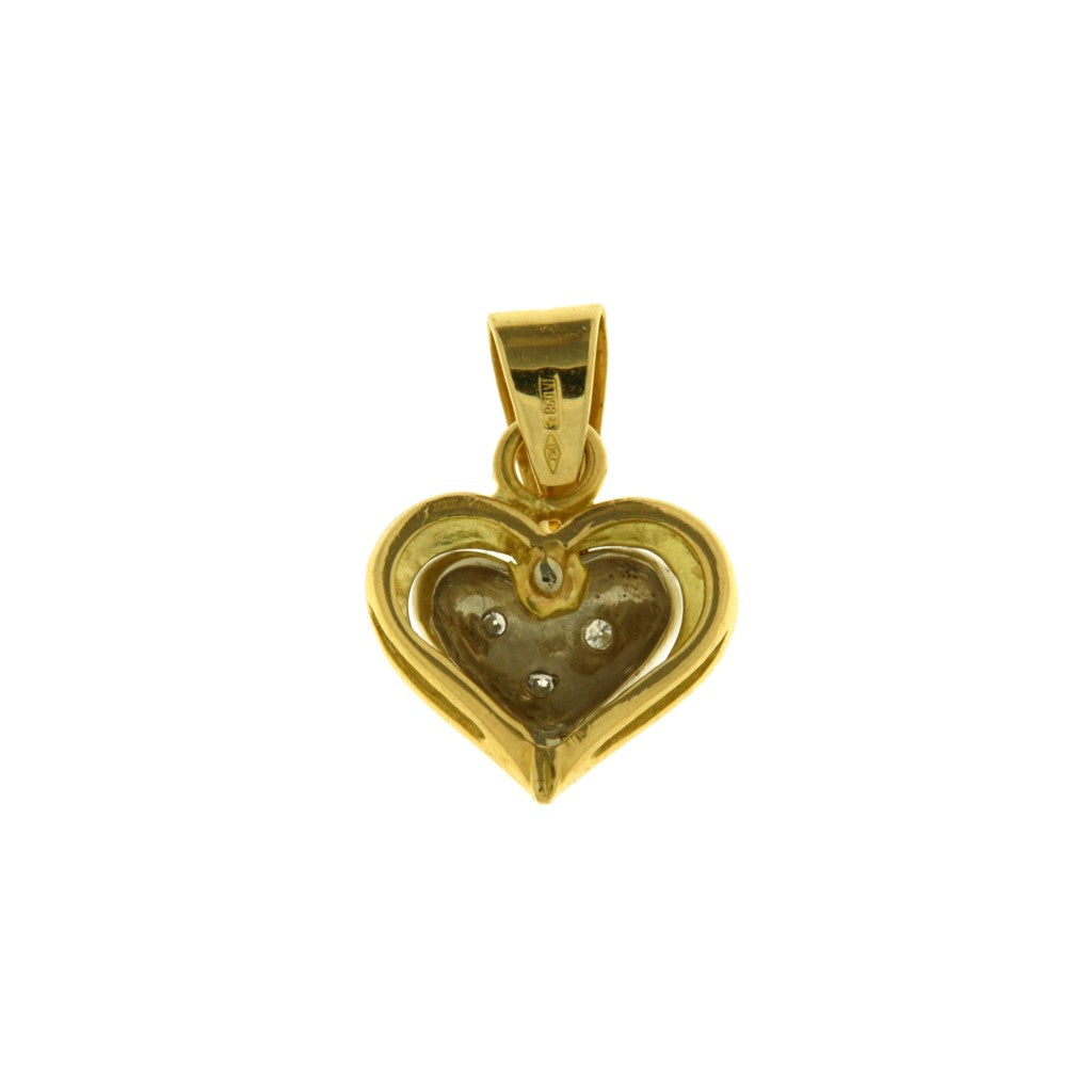 Ciondolo Cuore Bicolore