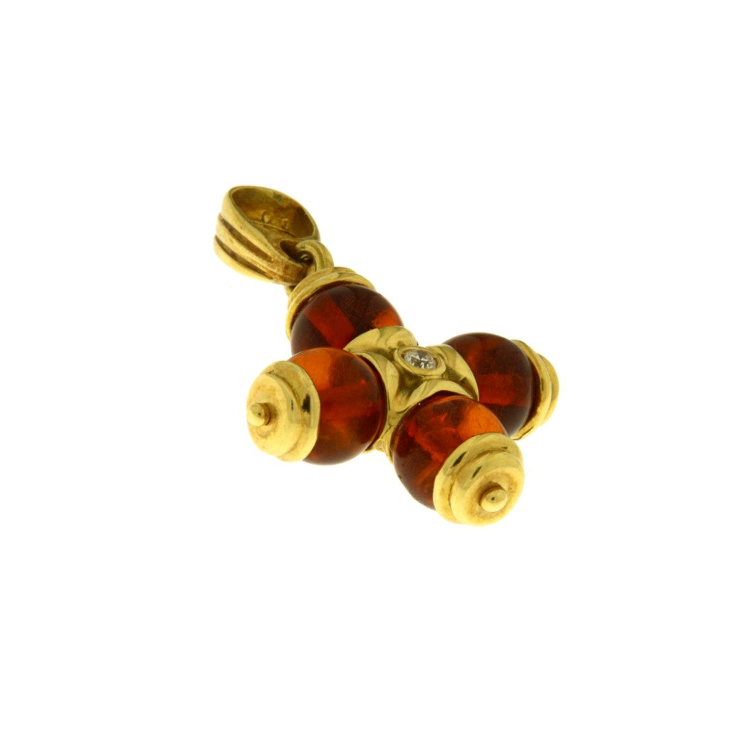 Ciondolo Croce Arancione