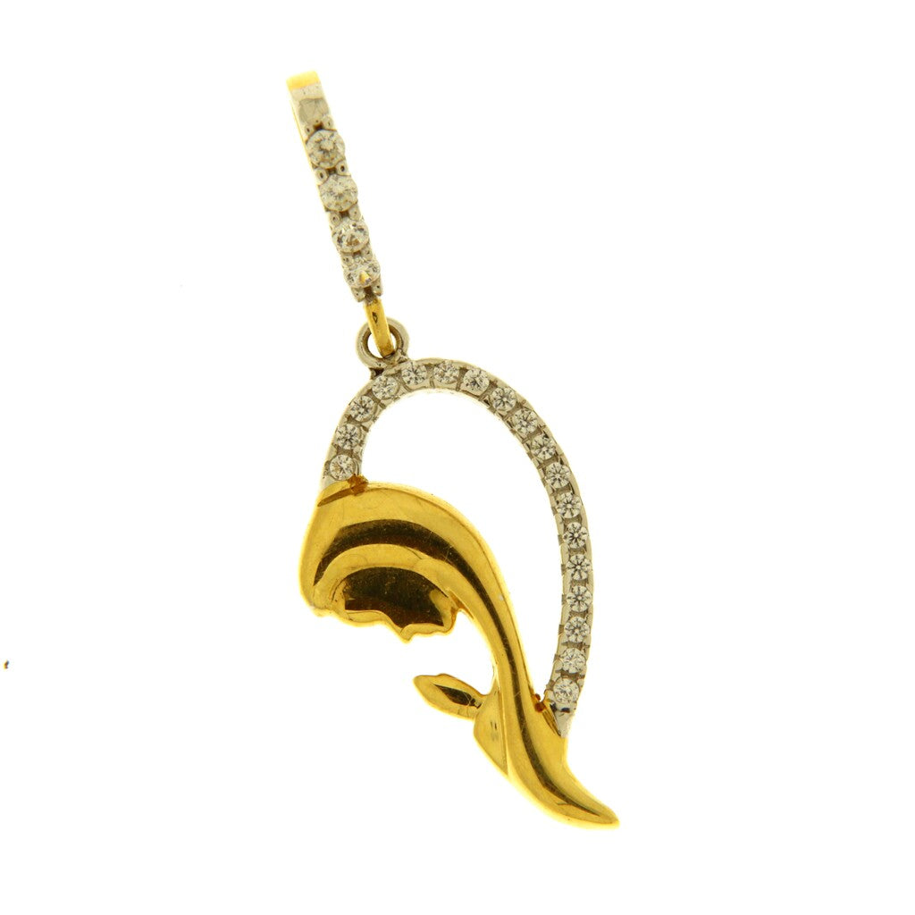 Ciondolo Madonna con Pietre Bianche