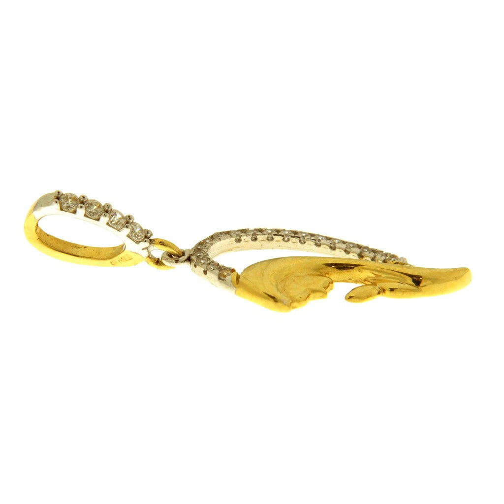 Ciondolo Madonna con Pietre Bianche