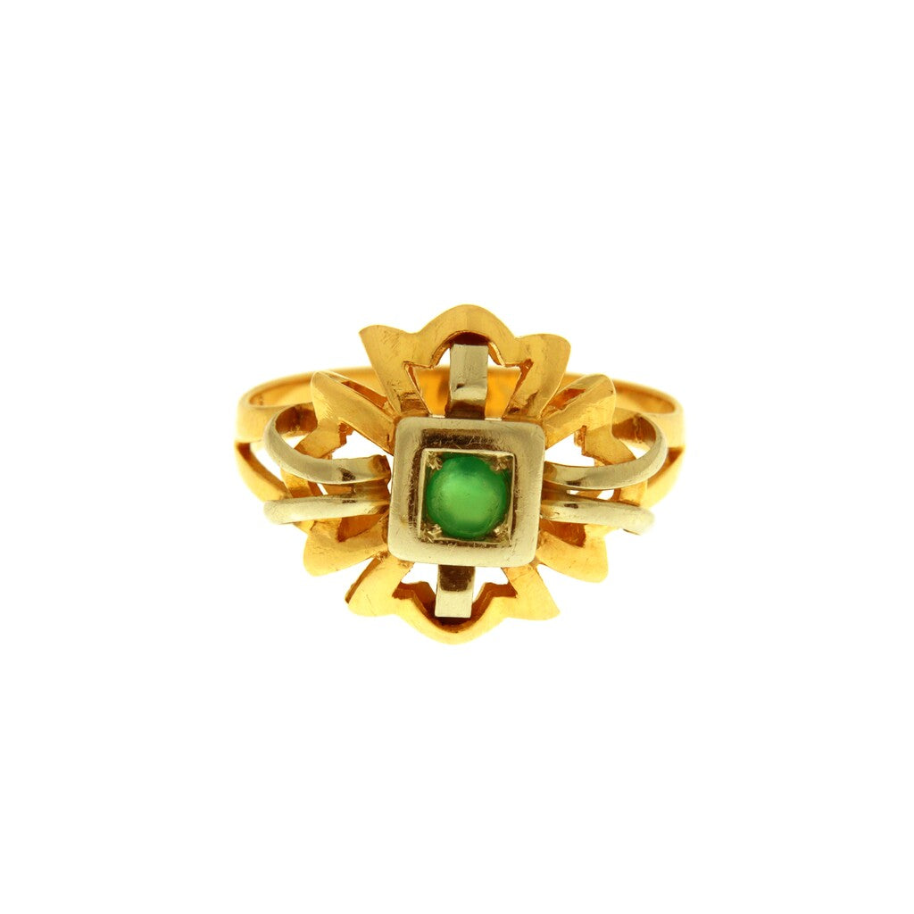 Anello vintage pietra verde